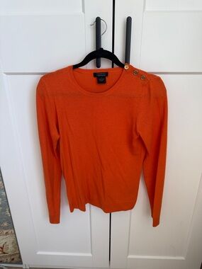 Bloomingdale's Bright Orange Cashmere Sweater